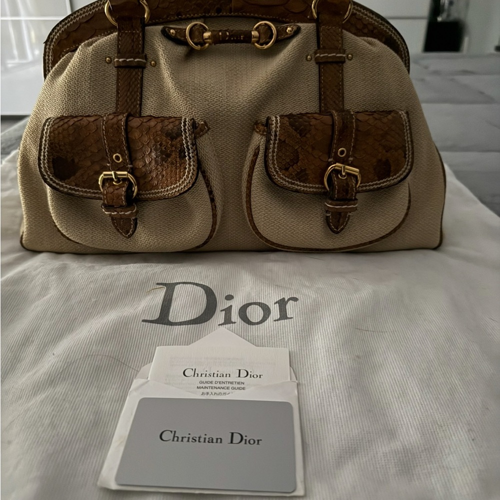 Dior Tan and Brown Satchel